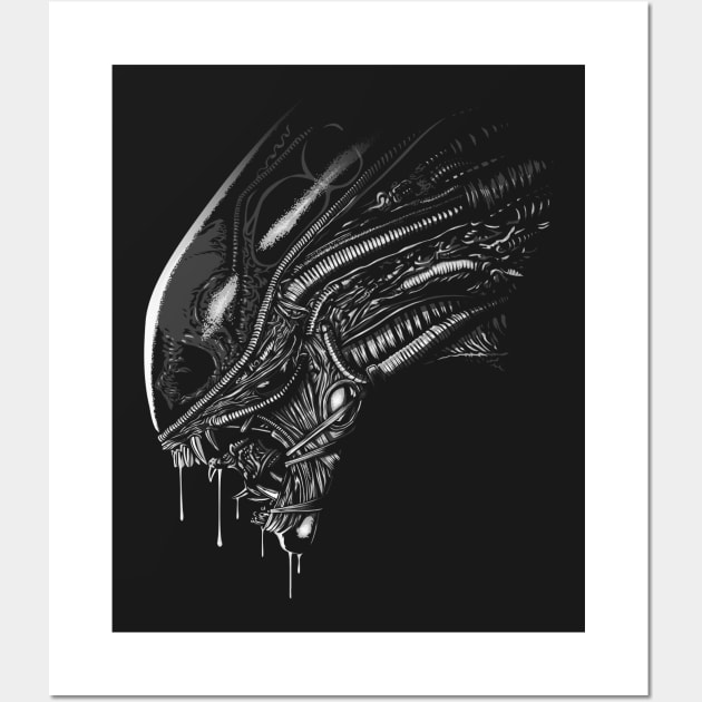 Alien Face Wall Art by albertocubatas